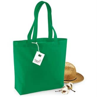 Green Organic Cotton Shopper Bag