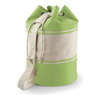 Canvas Duffle Bag in Lime Green