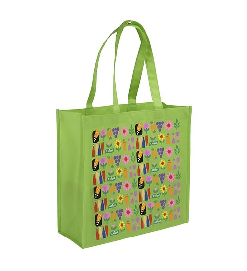 Floral Print Green Now Woven PP Bag