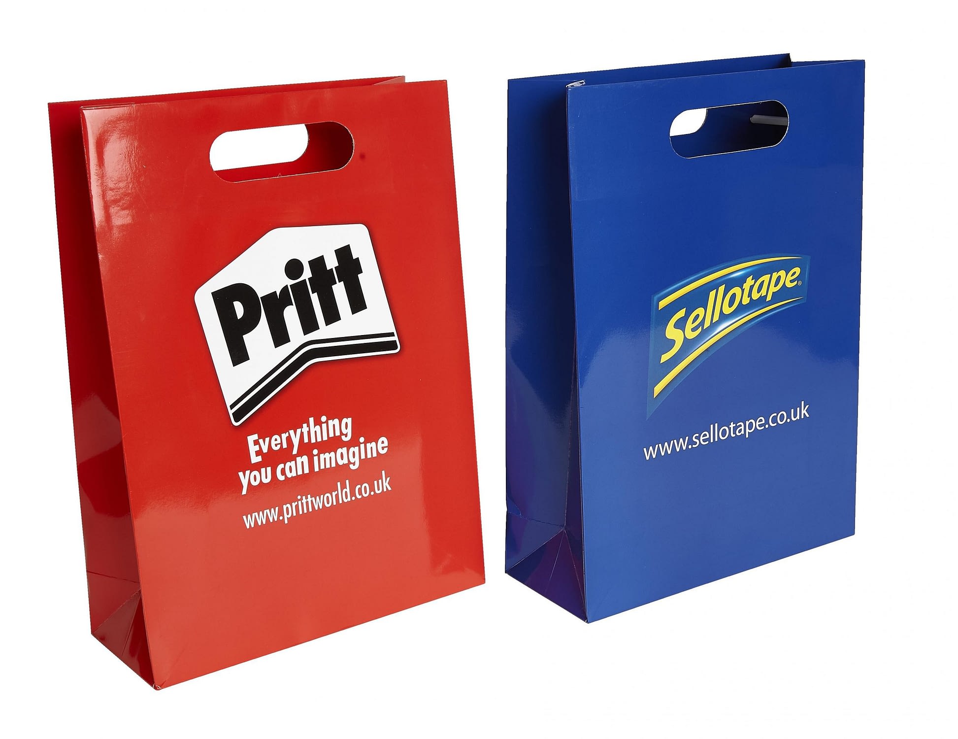 Pritt and Sellotape Branded Laminated Carrier Bags